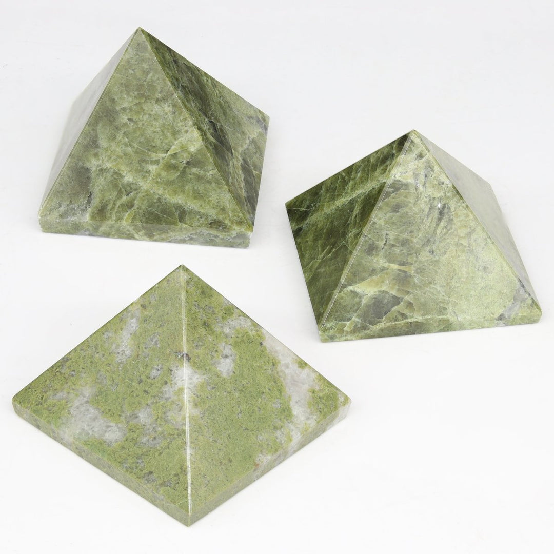 QTY 1 - Vesuvianite Pyramid / 1 - 3" AVGCrystal River Gems