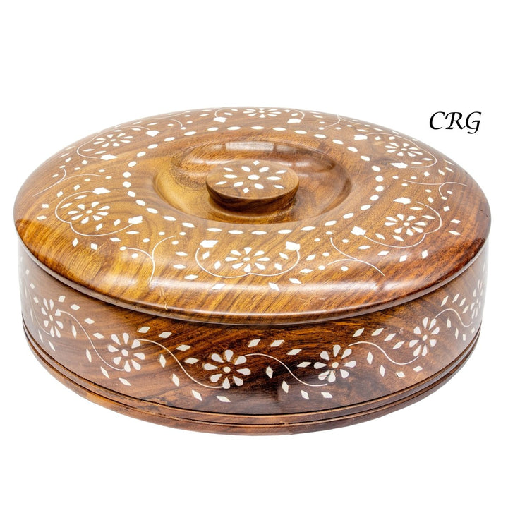 QTY 1 - Vintage Hand Carved Wooden Jewelry BoxCrystal River Gems