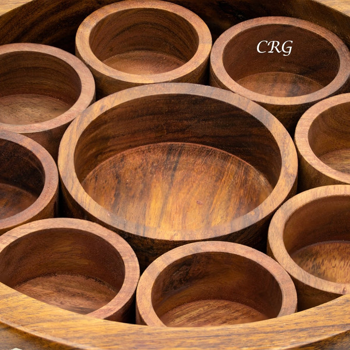 QTY 1 - Vintage Hand Carved Wooden Jewelry BoxCrystal River Gems