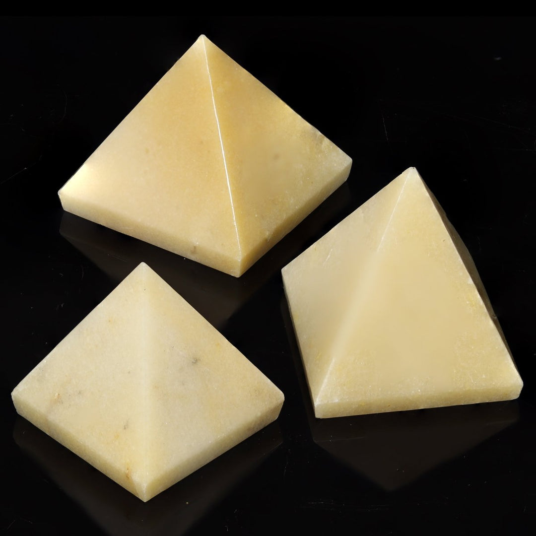 QTY 1 - Yellow Quartz Pyramid / 1 - 3" AVGCrystal River Gems