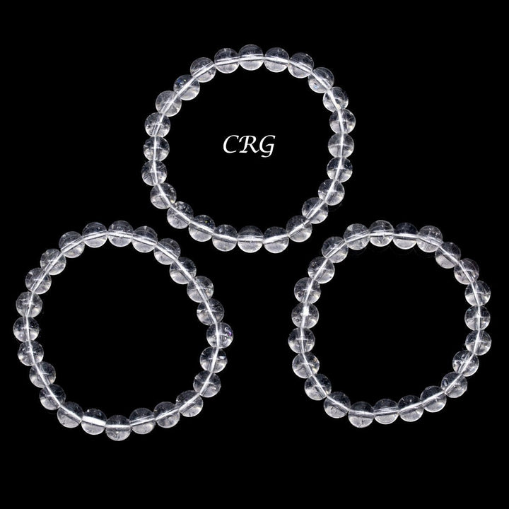 Quartz Tumbled Bracelet (1 Piece) Size 8 mm Crystal Bead Stretch JewelryCrystal River Gems