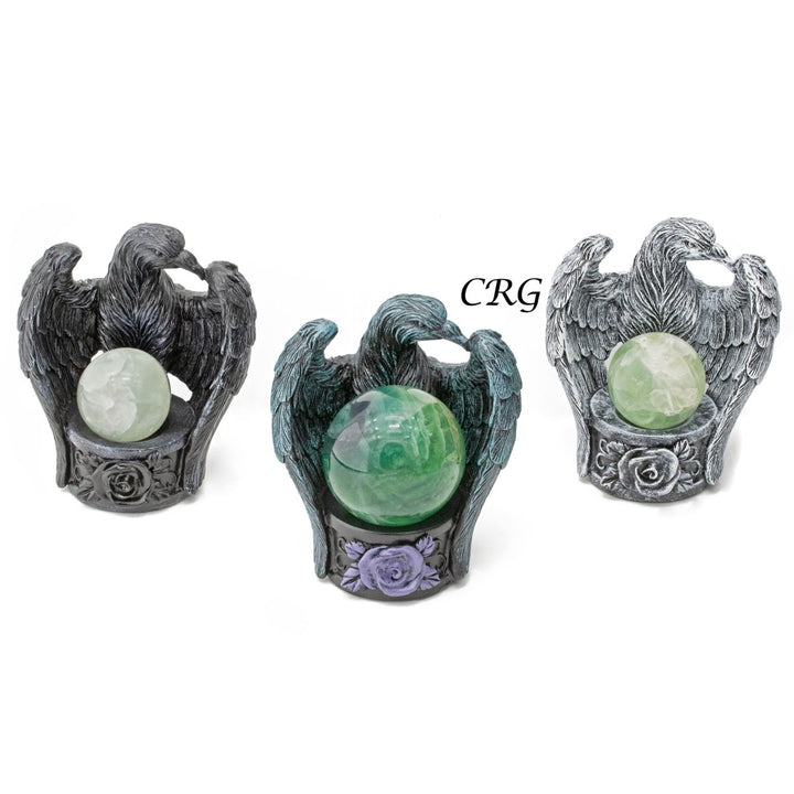 Raven Sphere Stand Set of 3Crystal River Gems