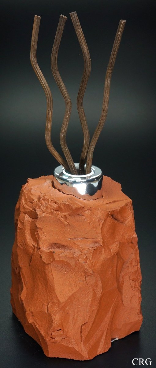 Red Jasper Oil Diffuser (1 Piece) Size 6 to 8 Inches Rough Crystal Home DecorCrystal River Gems