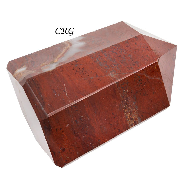 Red Jasper Point (1 Piece) Size 3 to 5 Inches Faceted Standing Crystal TowerCrystal River Gems