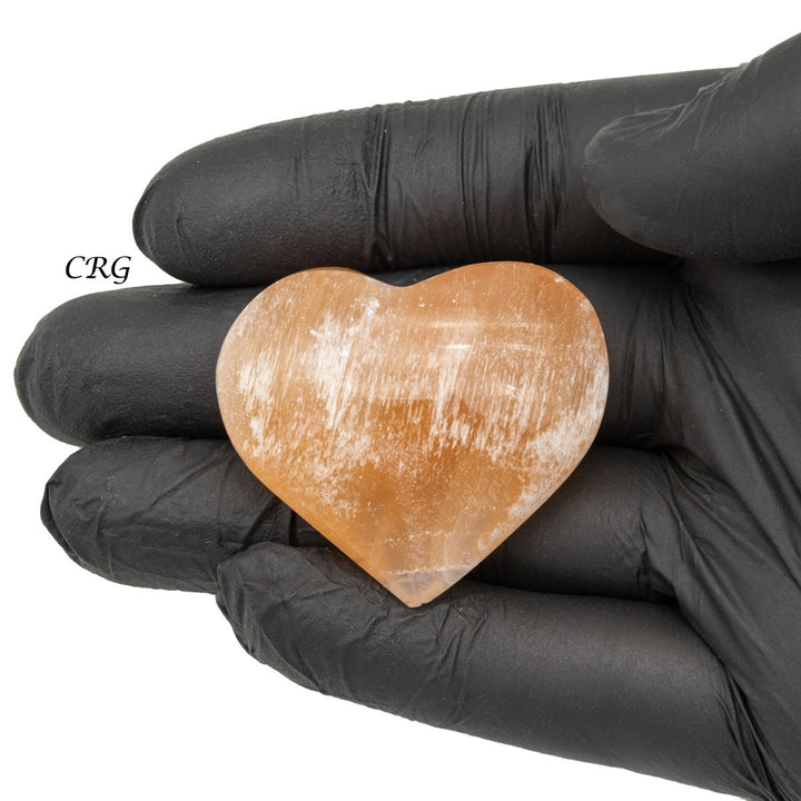 Red Selenite Heart 2.5 to 3 inches (1 Piece)Crystal River Gems