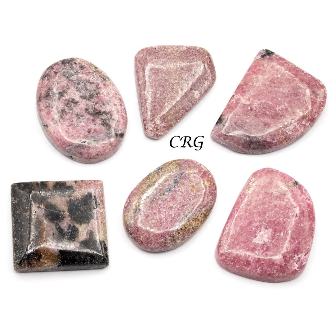 Rhodonite Cabochons (75 Grams) Mixed Sizes Crystal Bulk Wholesale Lot Crystal Minerals