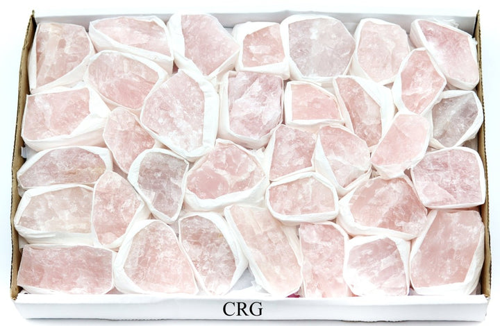 Rose Quartz Rough Large Flat (1 Flat) Size 1.5 to 2.5 Inches Bulk Wholesale LotCrystal River Gems