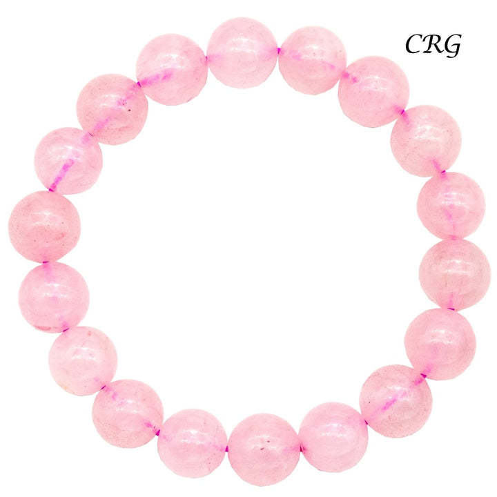 Rose Quartz Tumbled Bracelet (1 Piece) Size 10 mm Tumbled Stretch Bead JewelryCrystal River Gems
