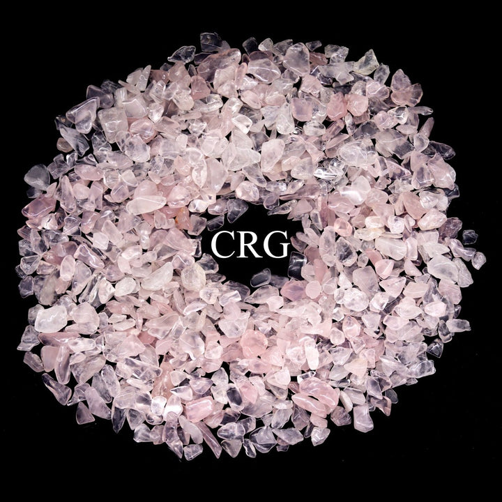 Rose Quartz Tumbled Chips (1 Kilogram) Size 5 to 20 mm Bulk Wholesale Lot CrystalsCrystal River Gems
