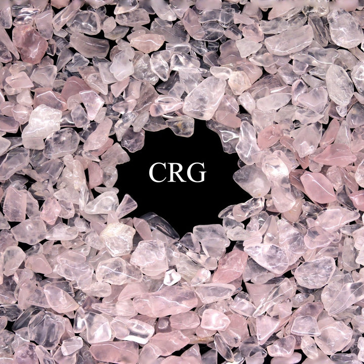Rose Quartz Tumbled Chips (1 Kilogram) Size 5 to 20 mm Bulk Wholesale Lot CrystalsCrystal River Gems