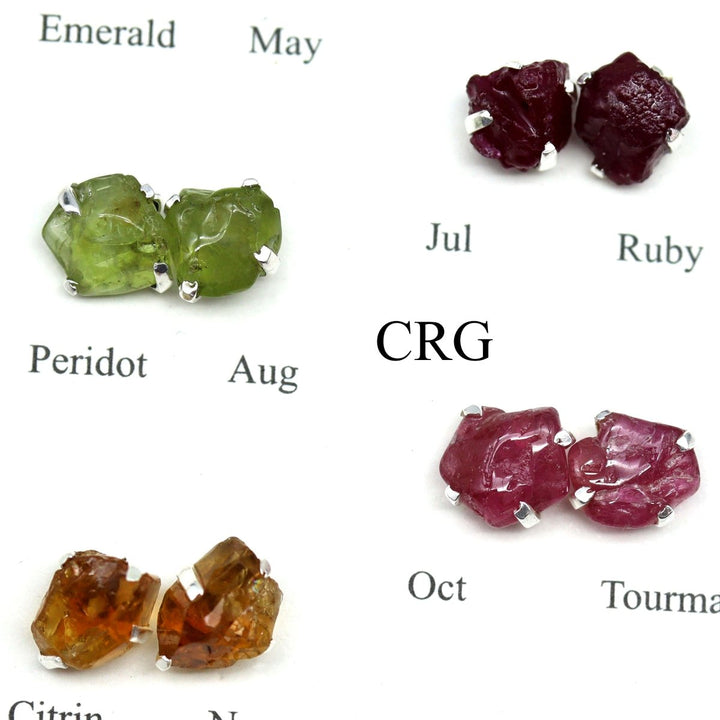 Rough Birthstone Earrings - 12 PairsCrystal River Gems