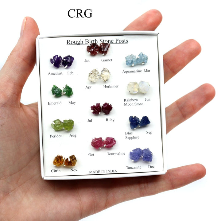 Rough Birthstone Earrings - 12 PairsCrystal River Gems