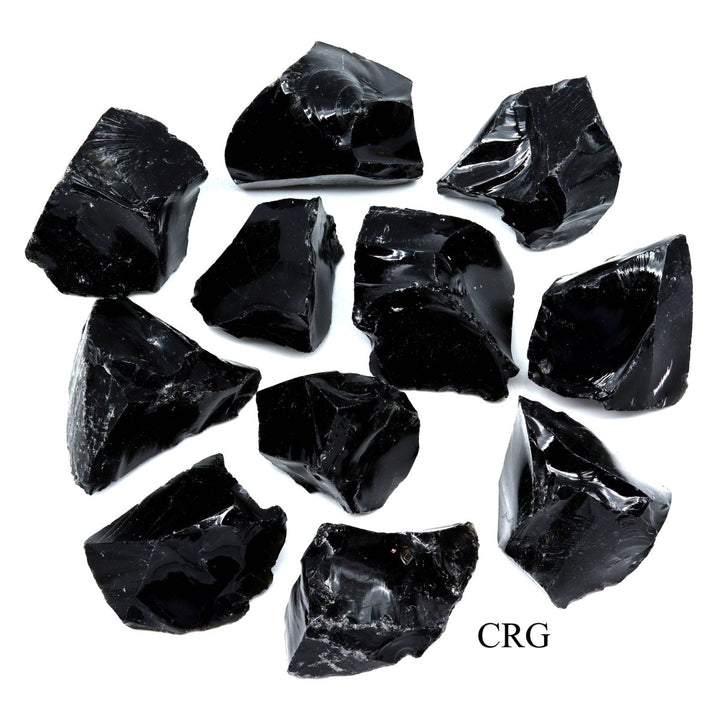 Rough Mexican Obsidian / 1 - 2" AVG - 1 KILO LOTCrystal River Gems