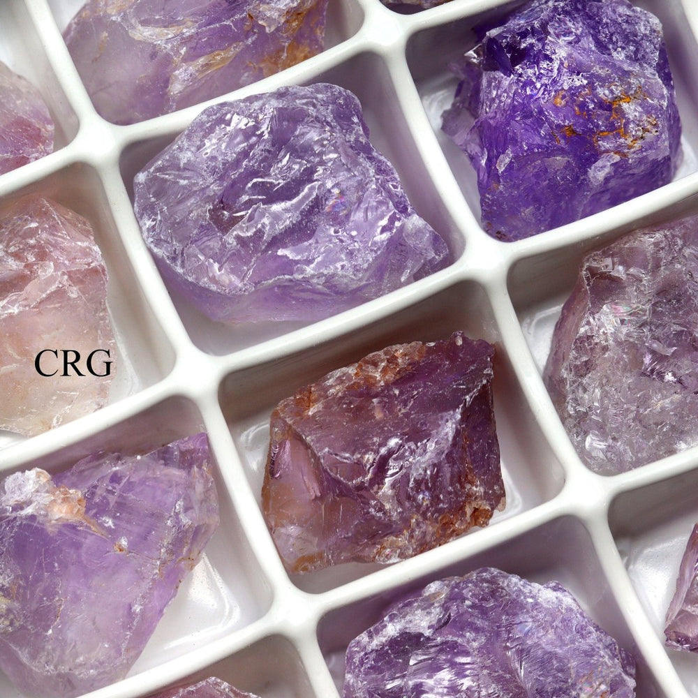 Rough Bolivian Amethyst Boxed Flat (24 Pieces) (1 to 1.5 Inches) Bulk Wholesale Crystals Minerals Gemstones