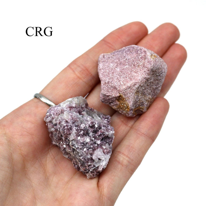 Rough Lepidolite Boxed Flat (24 Pieces) (1 to 1.5 Inches) Bulk Wholesale Crystals Minerals GemstonesCrystal River Gems