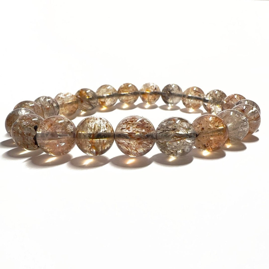 Rutilated Quartz Bracelet (1 Piece) (8-millimeter Beads)