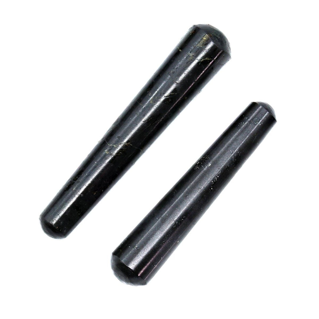 SET OF 2 - Black Tourmaline Massage Wands / 3 - 5" AVGCrystal River Gems