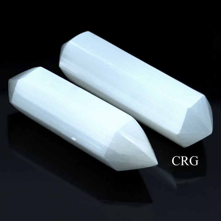 SET OF 2 - Double Terminated 6 - Sided Selenite Wand / 5 - 6" AVGCrystal River Gems