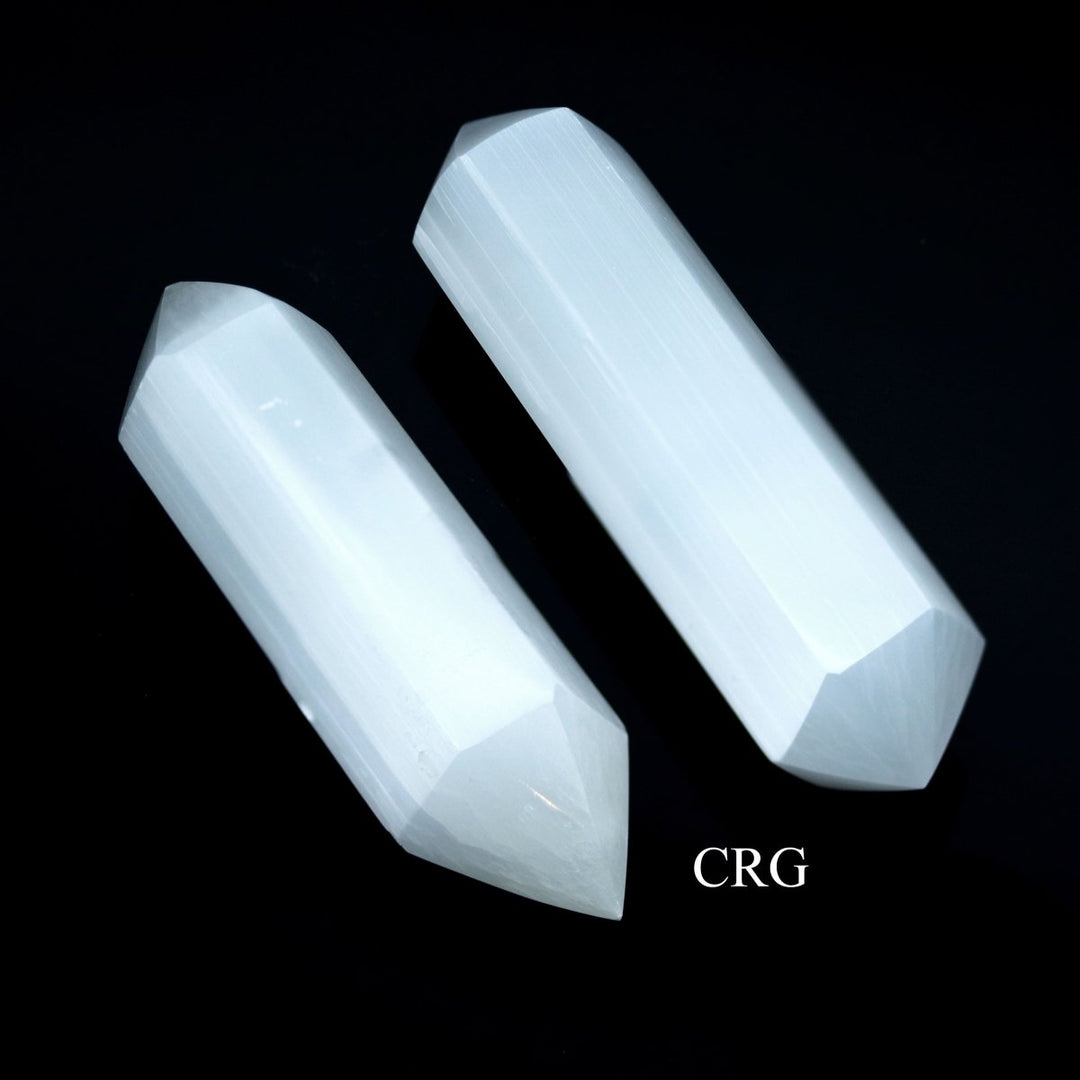 SET OF 2 - Double Terminated 6 - Sided Selenite Wand / 5 - 6" AVGCrystal River Gems