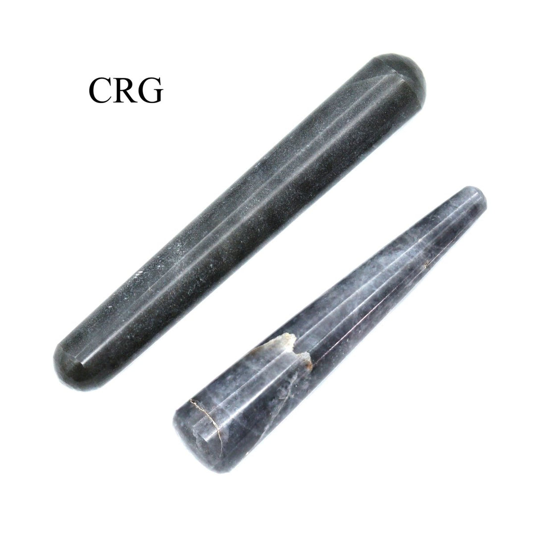 Quartz Massage Wands (3 - 5 Inches) (Set of 2) Gray Crystal Massage WandsCrystal River Gems