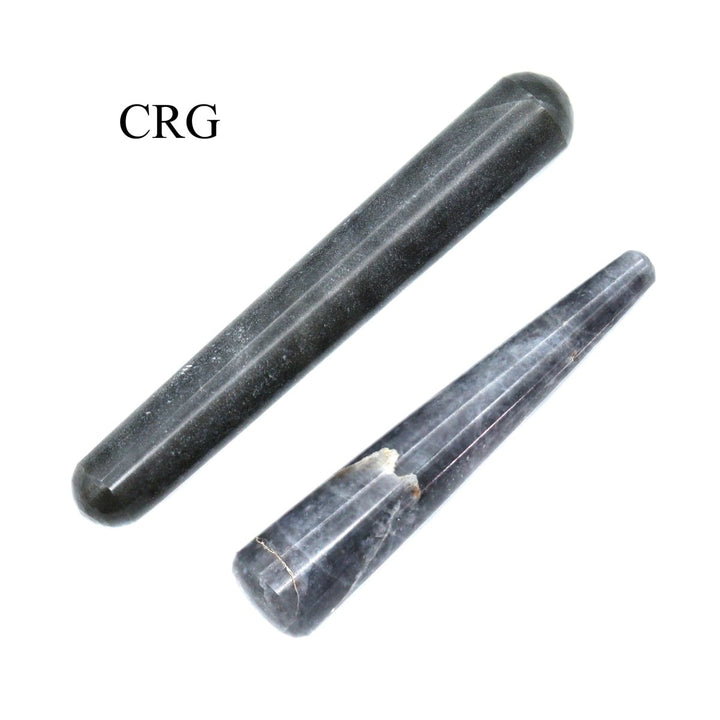 Quartz Massage Wands (3 - 5 Inches) (Set of 2) Gray Crystal Massage WandsCrystal River Gems