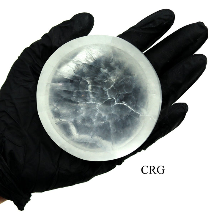 SET OF 2 - Hand - Carved Selenite Bowl / 7.5 - 9cm AVGCrystal River Gems