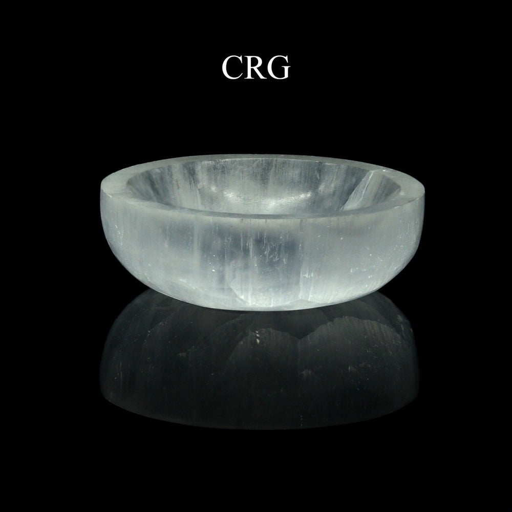 SET OF 2 - Hand - Carved Selenite Bowl / 7.5 - 9cm AVGCrystal River Gems