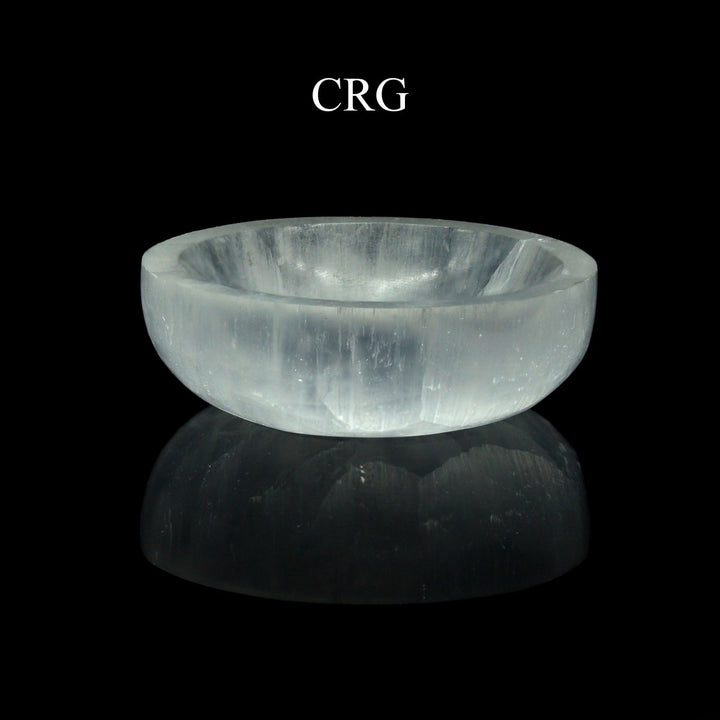SET OF 2 - Hand - Carved Selenite Bowl / 7.5 - 9cm AVGCrystal River Gems