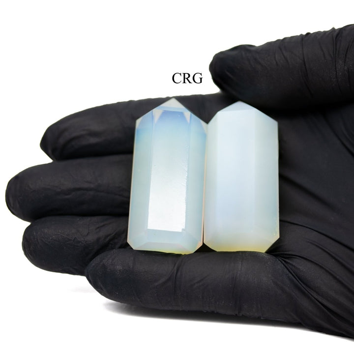 SET OF 2 - Opalite Mini Towers / 50mm AVGCrystal River Gems