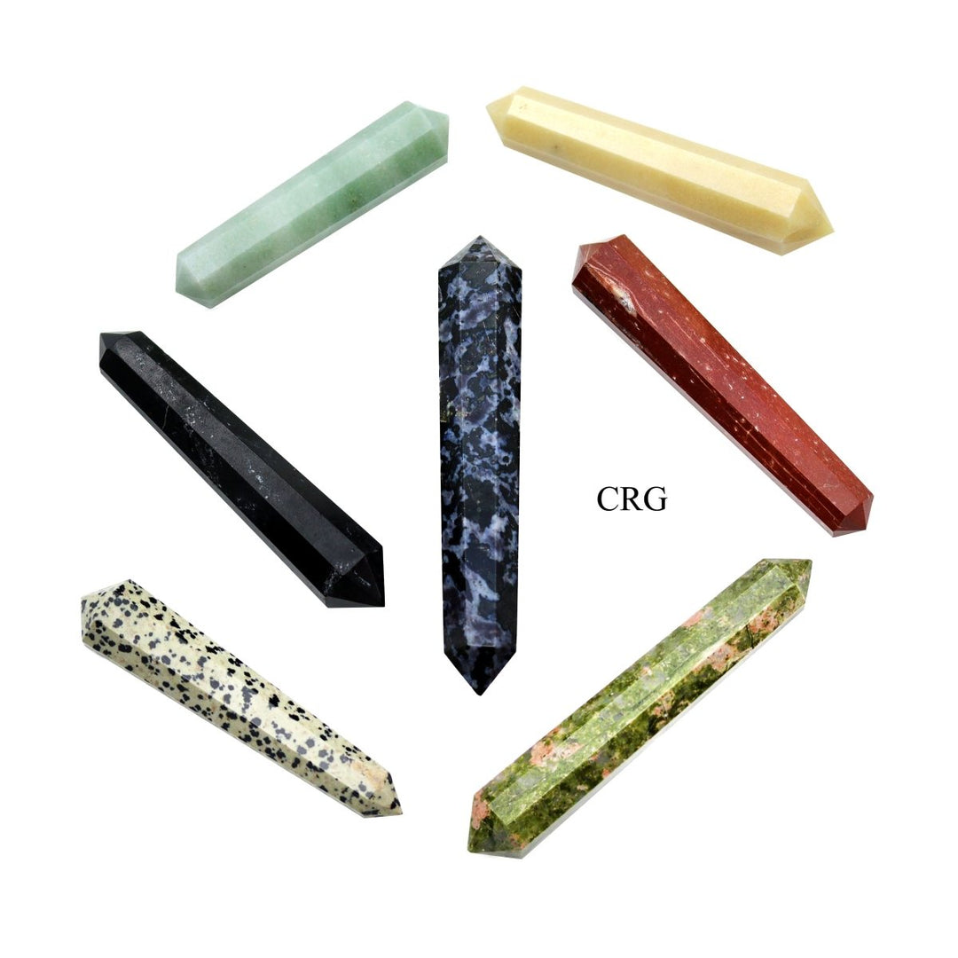 SET OF 2 - Random Gemstone Double Terminated Wands / 3 - 5" AVGCrystal River Gems