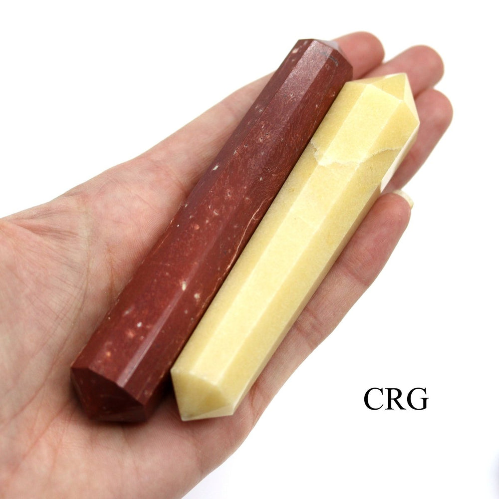 SET OF 2 - Random Gemstone Double Terminated Wands / 3 - 5" AVGCrystal River Gems