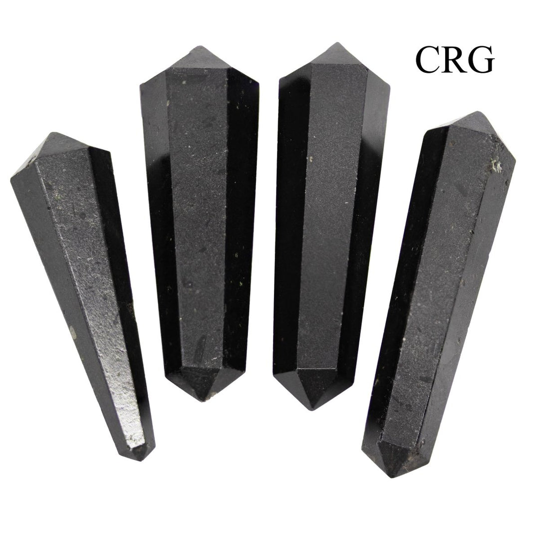 SET OF 4 - Obsidian Mini Double Terminated Points / 1" AVG