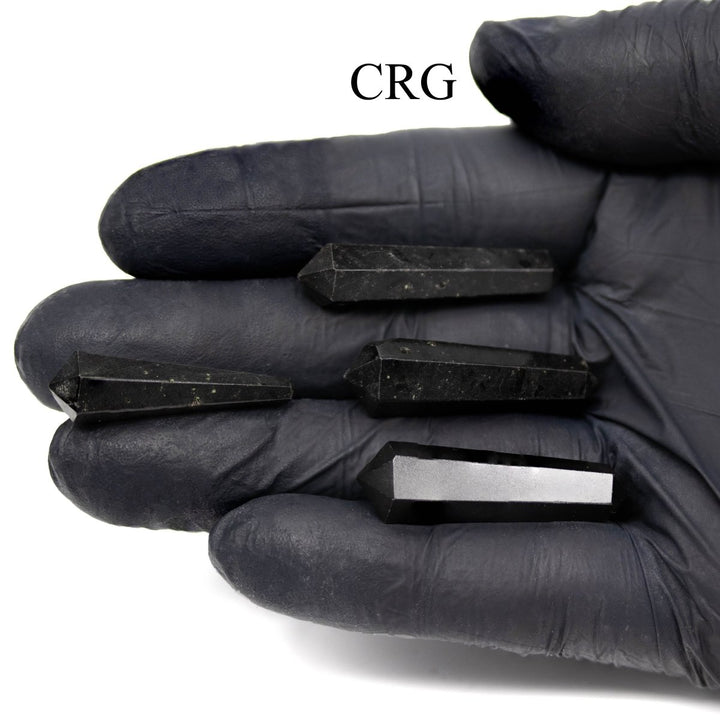 SET OF 4 - Obsidian Mini Double Terminated Points / 1" AVGCrystal River Gems