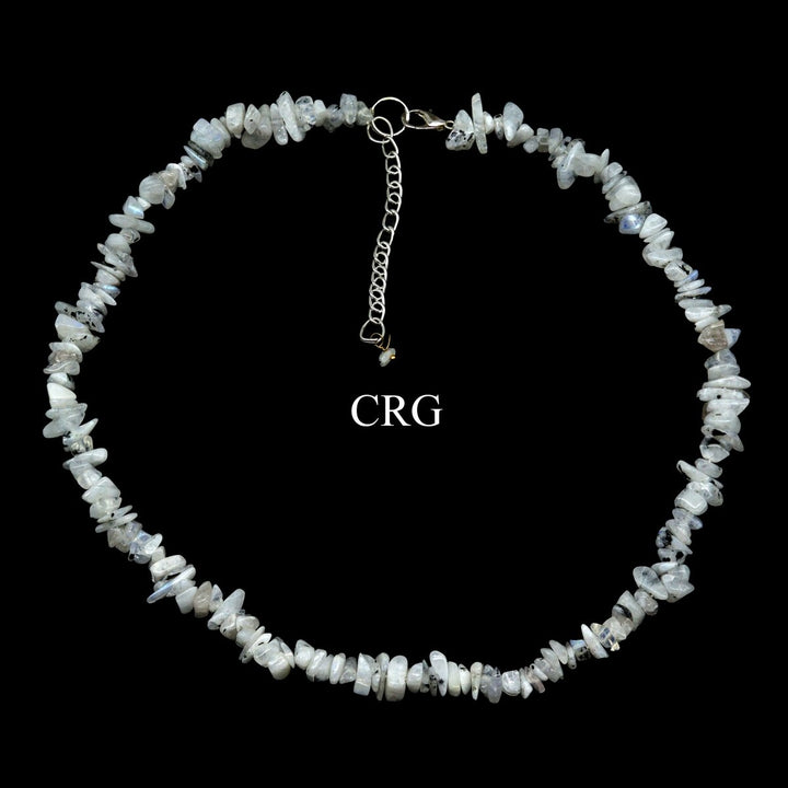 Rainbow Moonstone Strand Chip Choker Necklace (4 Pieces) Wholesale Crystal Gemstone JewelryCrystal River Gems