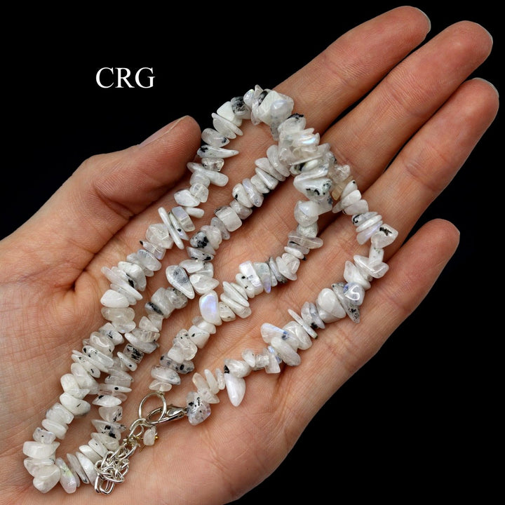 Rainbow Moonstone Strand Chip Choker Necklace (4 Pieces) Wholesale Crystal Gemstone JewelryCrystal River Gems