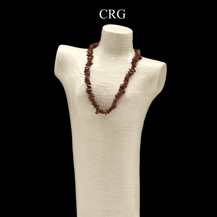 Red Jasper Strand Chip Choker Necklace (4 Pieces) Wholesale Crystal Gemstone JewelryCrystal River Gems