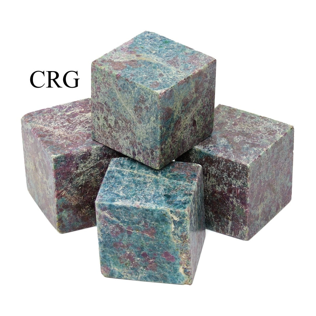 SET OF 4 - Ruby Kyanite Cubes / 30-40mm AVG