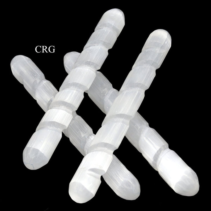 Selenite Spiral Massage Wand - 5.5" - 6" - Set of 4Crystal River Gems