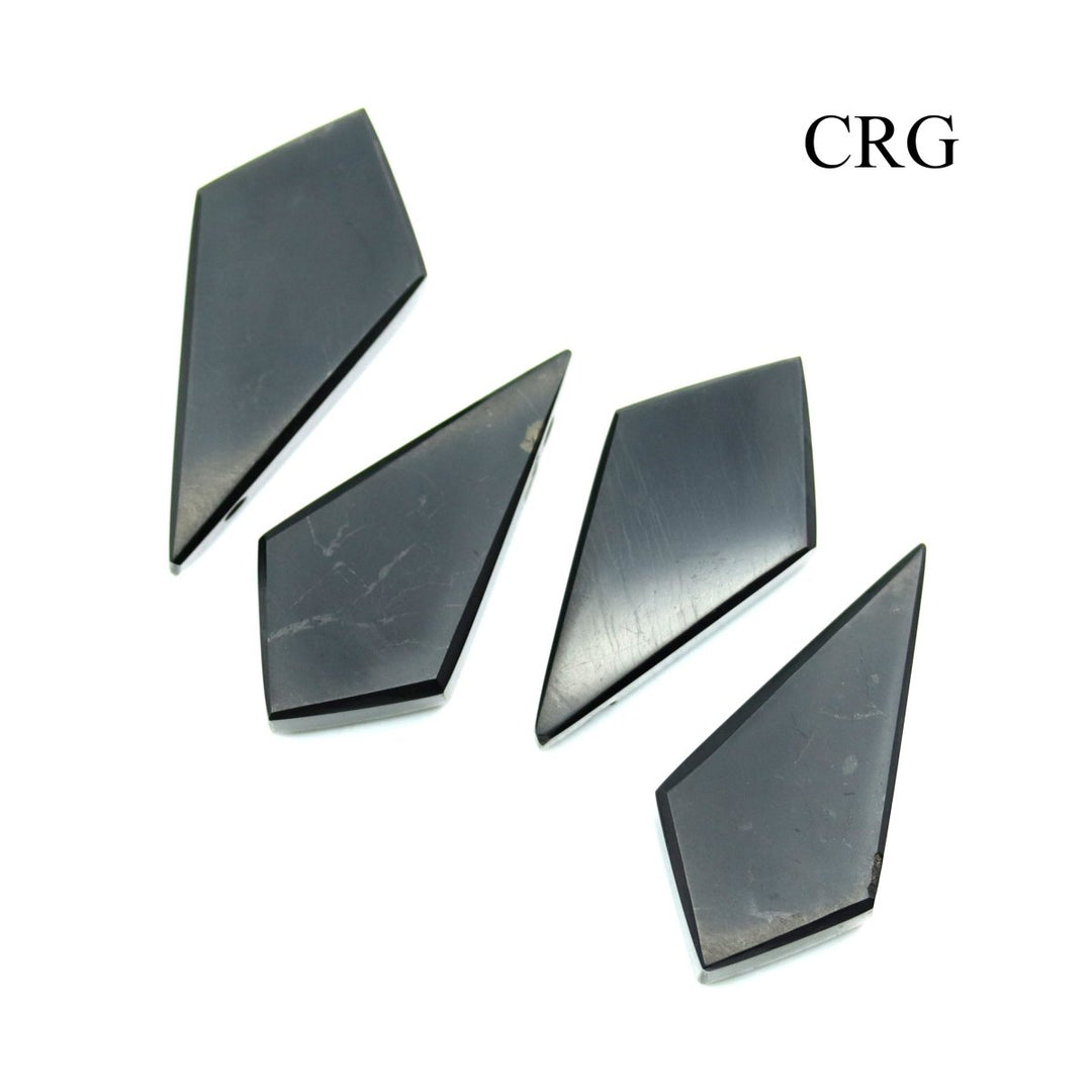 SET OF 4 - Shungite Diamond Drop Pendant / 25mm AVGCrystal River Gems