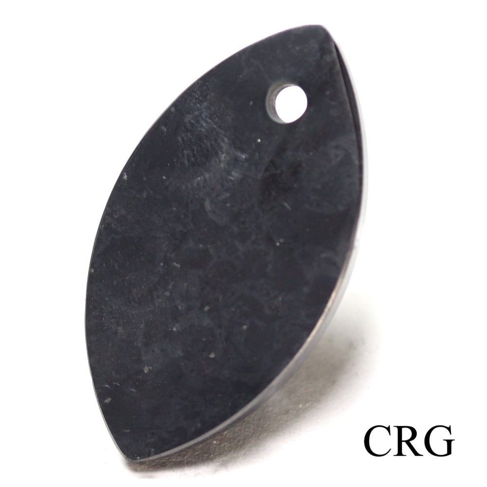 SET OF 4 - Shungite Flower Petal Pendant / 40 - 50mm AVGCrystal River Gems