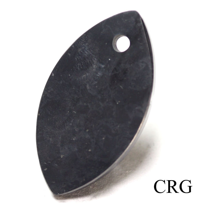 SET OF 4 - Shungite Flower Petal Pendant / 40 - 50mm AVGCrystal River Gems