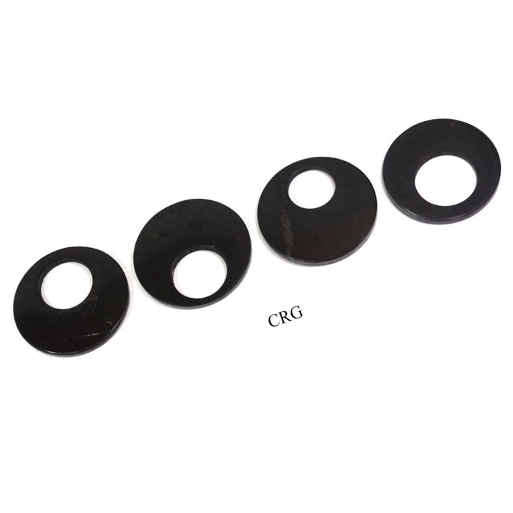 SET OF 4 - Shungite Hoop Pendant / 53mm AVGCrystal River Gems
