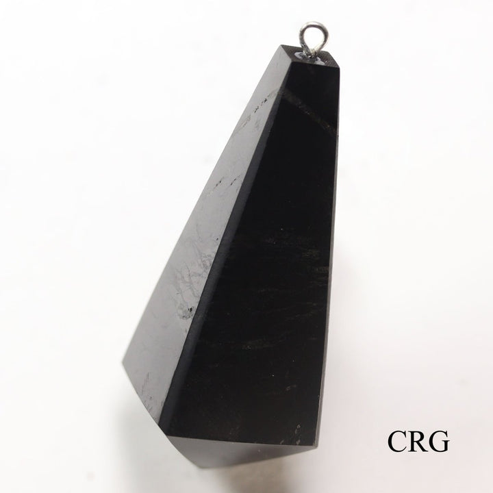 SET OF 4 - Shungite Pendulum Pendant / 50mm AVG