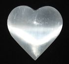 SET OF 4 - White Selenite Heart / 50-60mm AVG