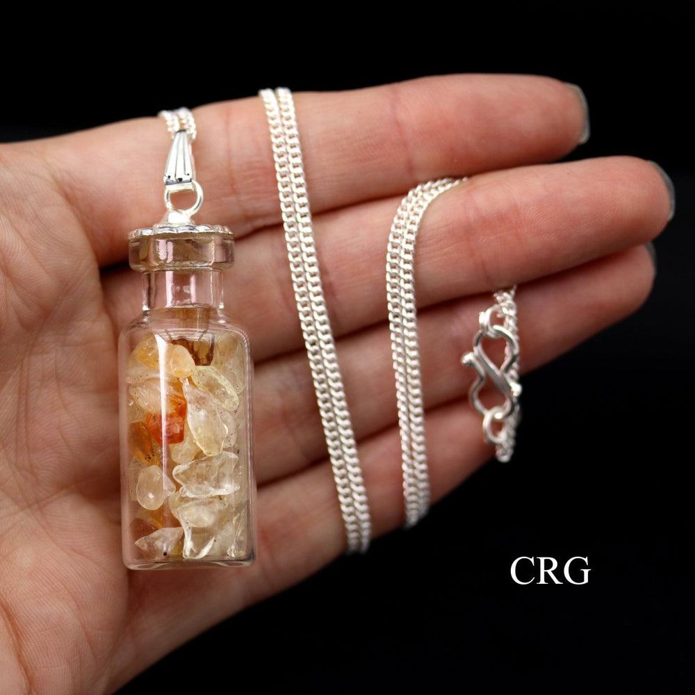 Citrine Chip Bottle Pendants - Set of 5Crystal River Gems