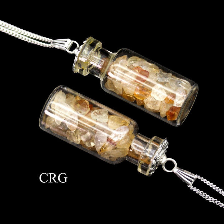 Citrine Chip Bottle Pendants - Set of 5Crystal River Gems