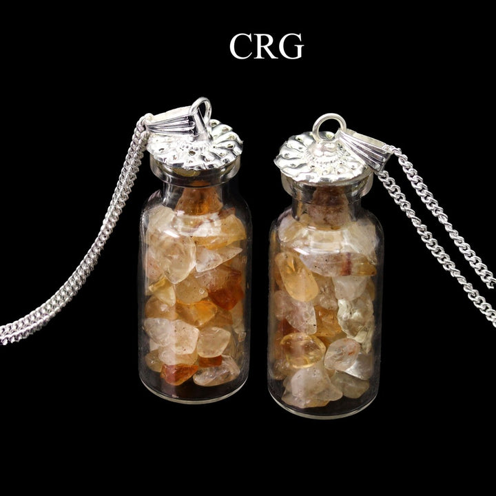 Citrine Chip Bottle Pendants - Set of 5Crystal River Gems