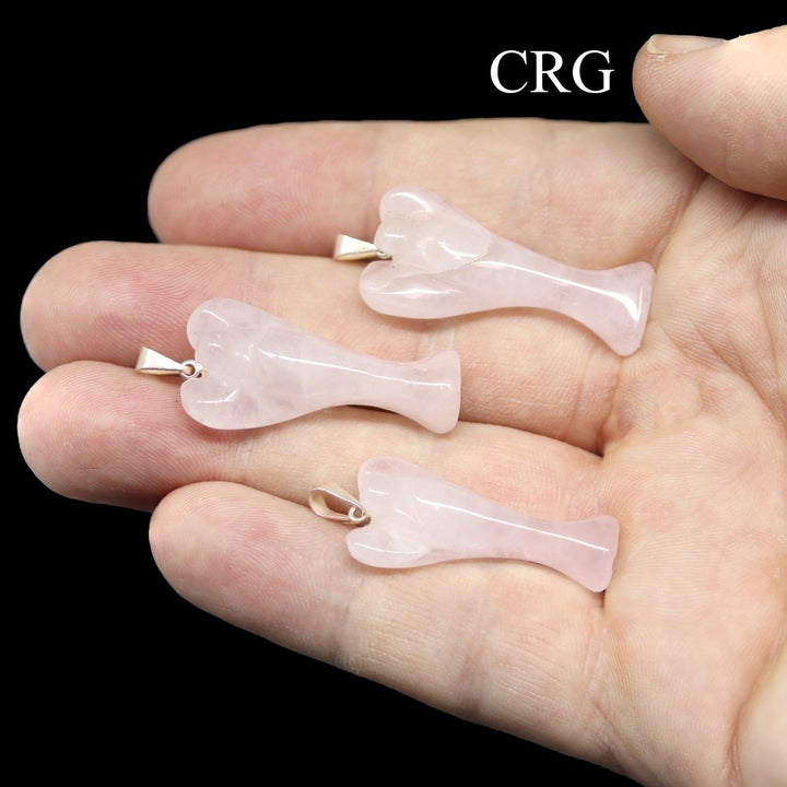 White Quartz Angel Pendant - 25 - 35 mm - Set of 5Crystal River Gems