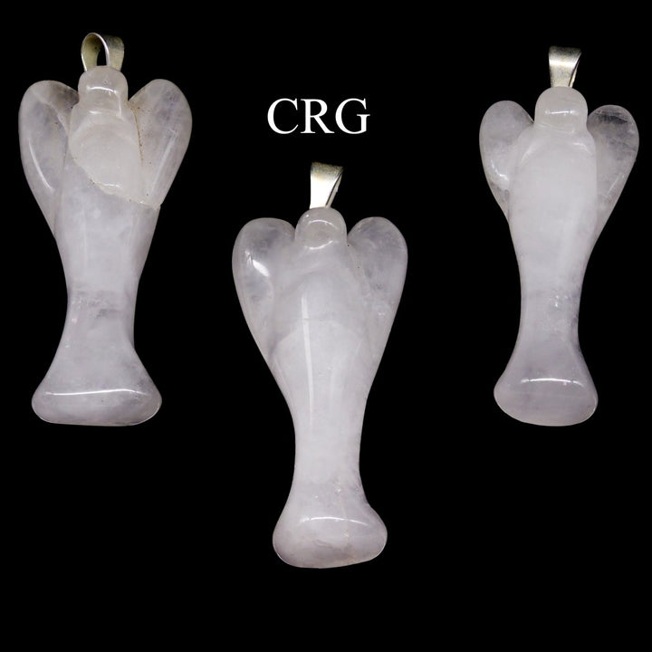 White Quartz Angel Pendant - 25 - 35 mm - Set of 5Crystal River Gems