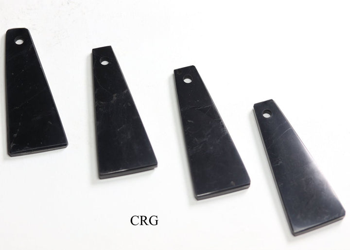 Shungite Bar Drop Pendant (4 Pieces) Size 45 - 50 mm Crystal Jewelry CharmCrystal River Gems